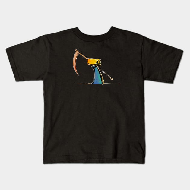 Little Reaper - full color Kids T-Shirt by Uri_the_Red
